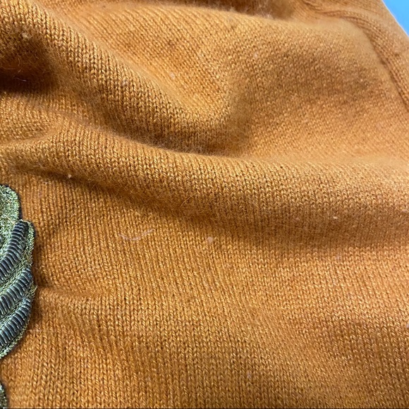 Ella Singh Orange Silk Cashmere Sweater Dress - Picture 12 of 12